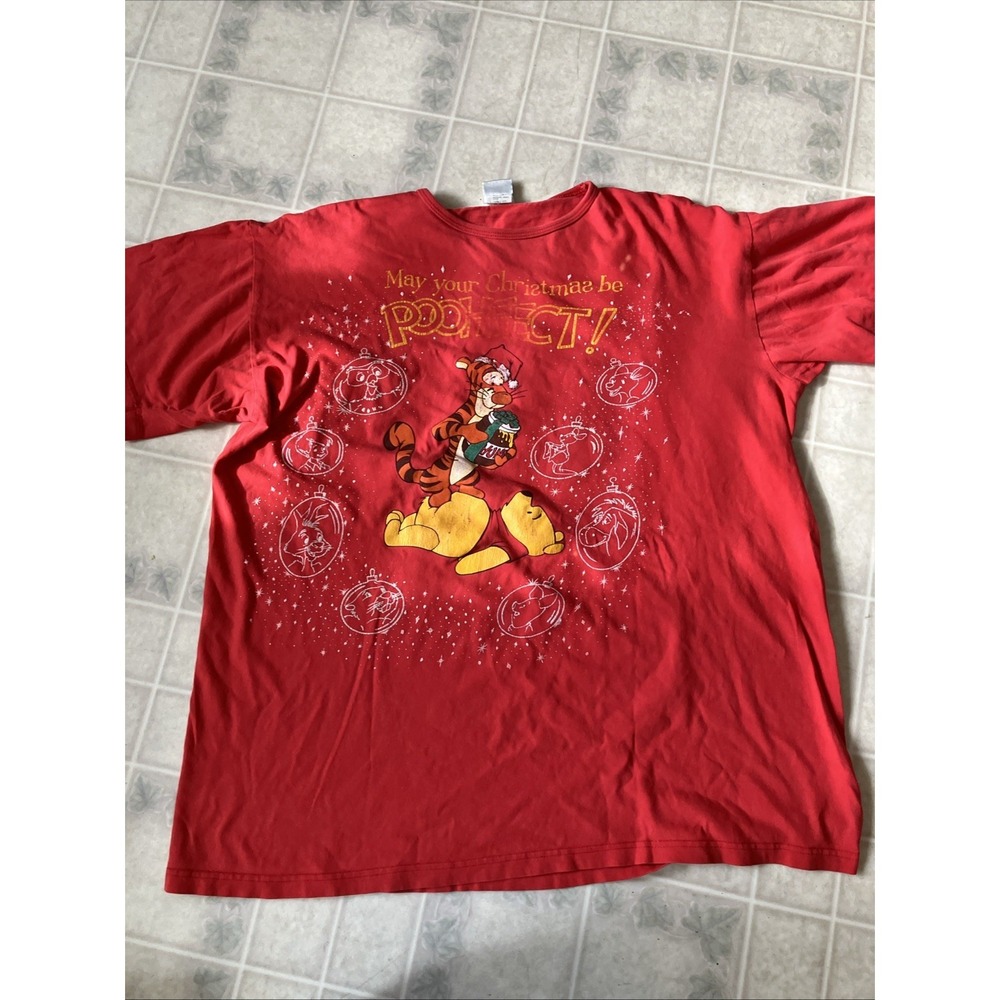Disney Store WINNIE THE POOH one size sleepshirt May Your Christmas Be Poohfect